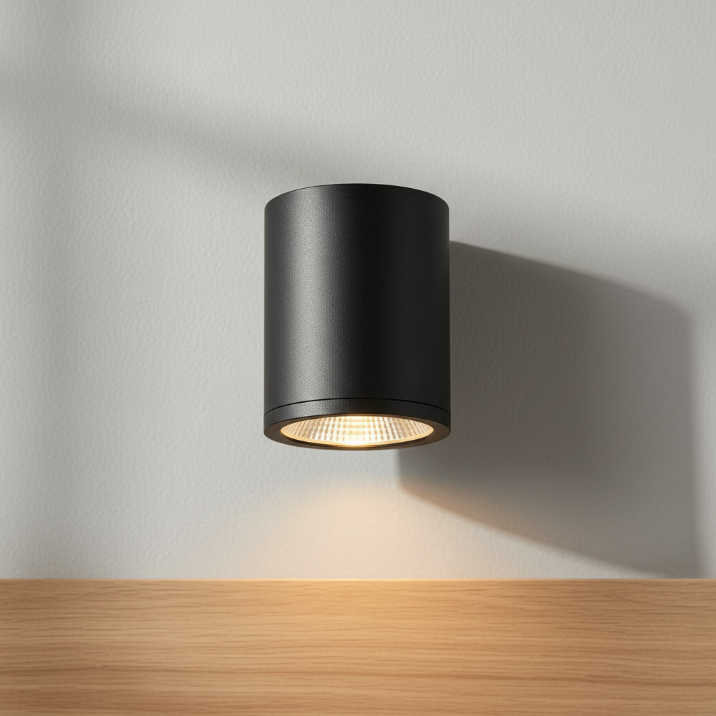 Nordic 5-inch outdoor LED cylinder ceiling light shown from the side
