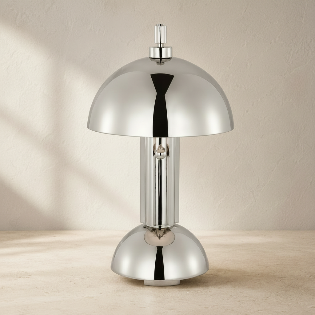 Visual Comfort Dally desk lamp shown from the front on white