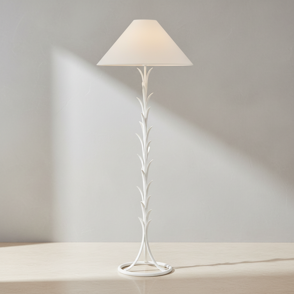 Provenz 62-inch floor light shown from the front on white